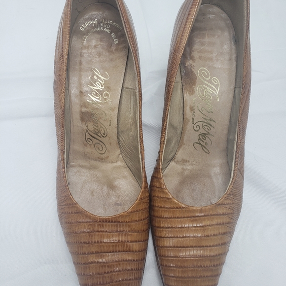 Vintage Thayer Mcneil alligator and lizard skin shoes - Picture 9 of 9